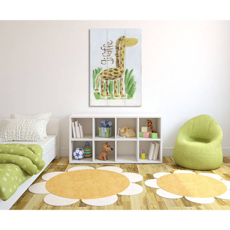 « happy giraffe » par erin burston, art sur toile, H 36 po x l 24 po x P 1,5 po