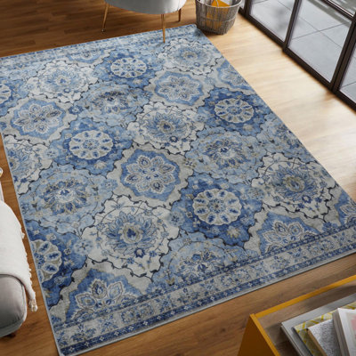 Jean Pierre New York Merdia Machine Washable Dream Mink Printed Chenille Rugs