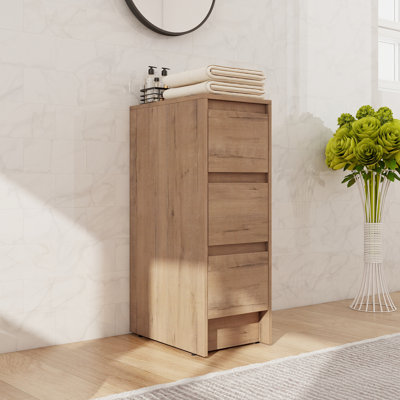 Armoire latérale autoportante 12 po avec 3 tiroirs à fermeture douce