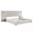 Queen Size Chenille Upholstered Bed With Bedside Table-7776715