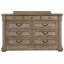 Commode transitionnelle l 61,6 po, gris vieilli