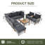 Ensemble modulaire d'extérieur en osier 9 pièces avec table basse 9 pièces-1644249754