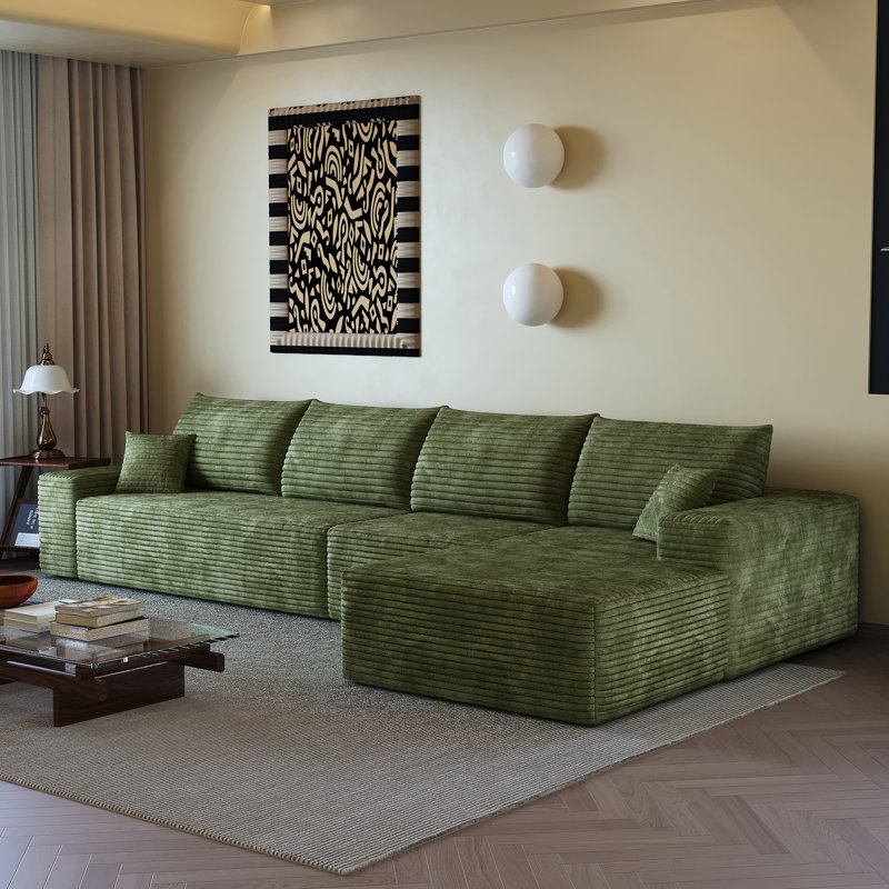Cloud Sectional Sofa, Right Hand Facing, 37.8" H x 135" W x 69.7" D