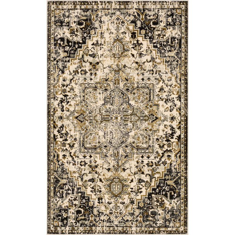Tapis oriental gris / blanc, Rectangle 8 pi x 11 pi