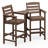 Wolak HDPE Outdoor Tall  Adirondack Chair With Table-461460485