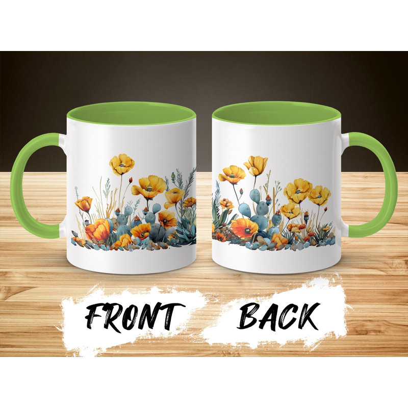 Ceramic Coffee Mug, Light Green