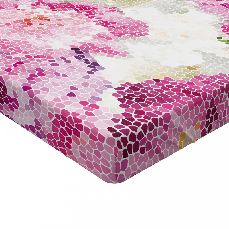 Microfiber Floral Fitted Sheet, Full Fitted Sheet
