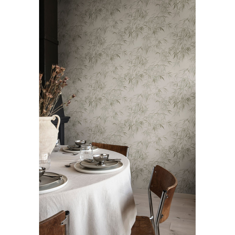 Rouleau de papier peint L 33 pi x l 20,86 po Jordnara, Vert olive