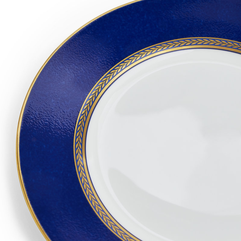 Blue and Gold Porcelain 8" Salad Plate