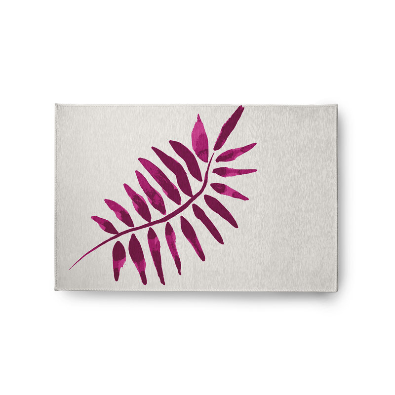 Tapis tissé à la machine en chenille mauve / gris clair, Rectangle 2 pi x 3 pi
