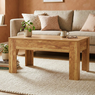 Table basse avec rangement dissimulé