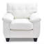 Chaise d'appoint chic et moderne en blanc-1360559782