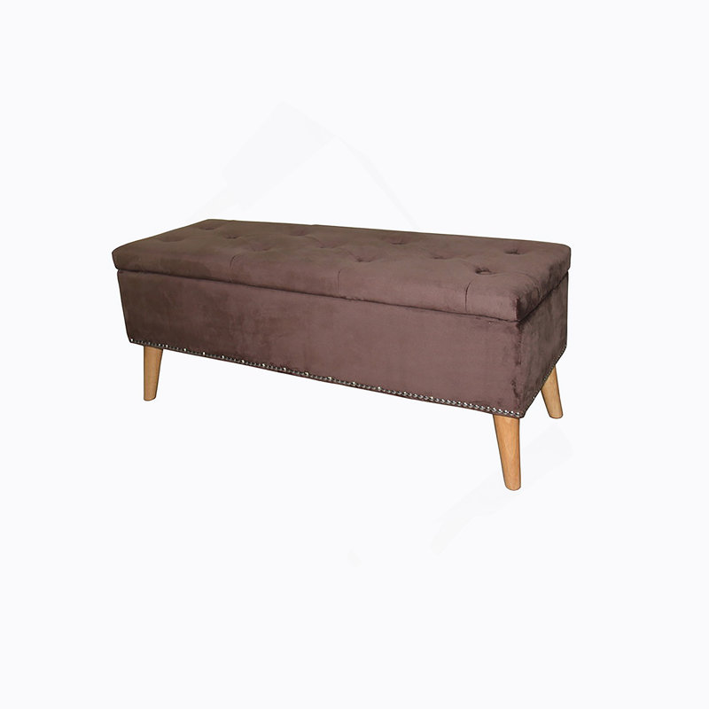 Banc de rangement 17 po en suède