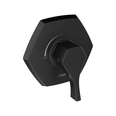 Garniture de robinet de douche / pression à une poignée de 7 pouces de large Hansgrohe Locarno transitionnel seulement en noir mat, 04822670