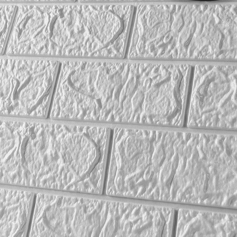 Panneau de papier peint autocollant 3D L 16,7 po x l 12,7 po Vikesh Brick Subway, Blanc