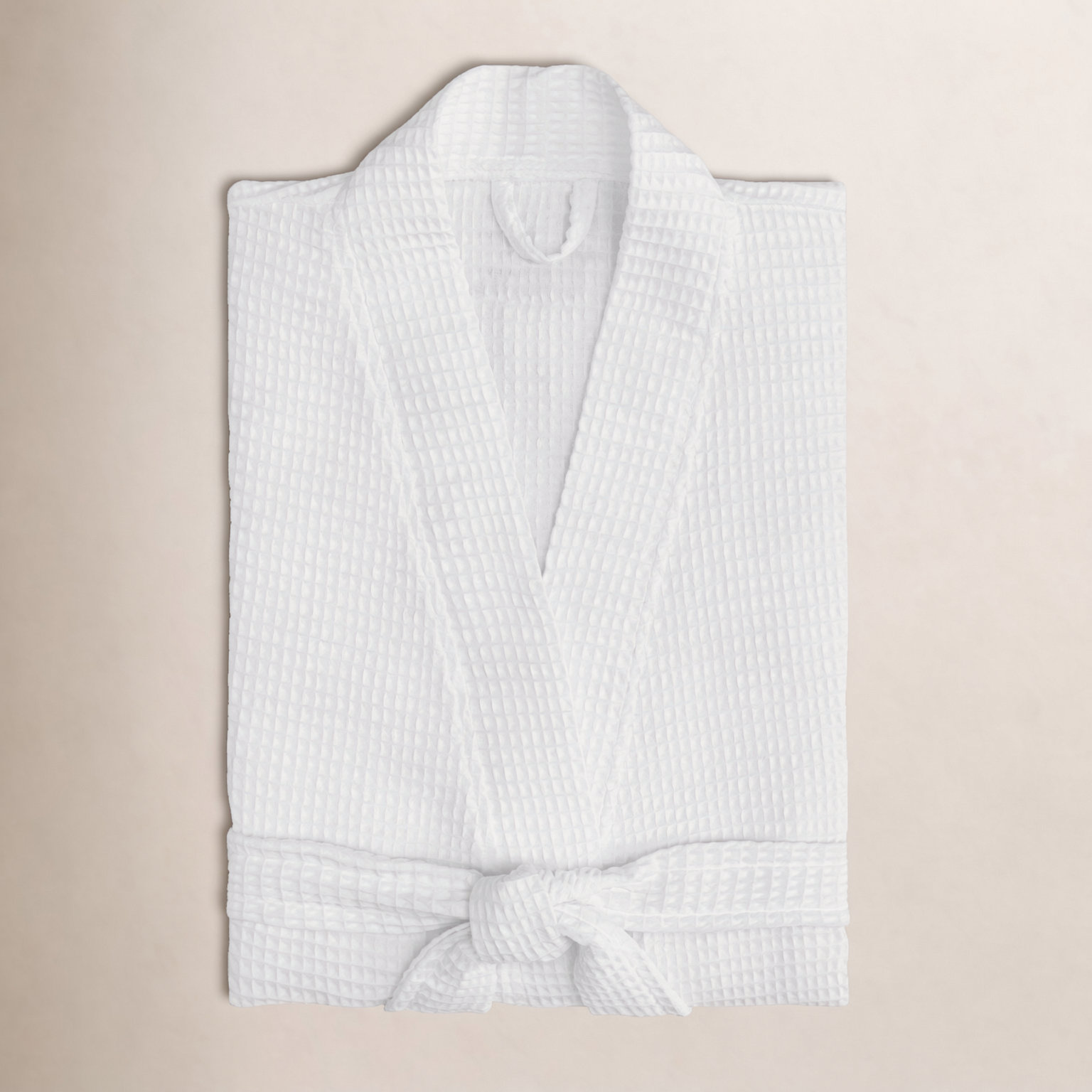Astrid Waffle Bathrobe, Small, White