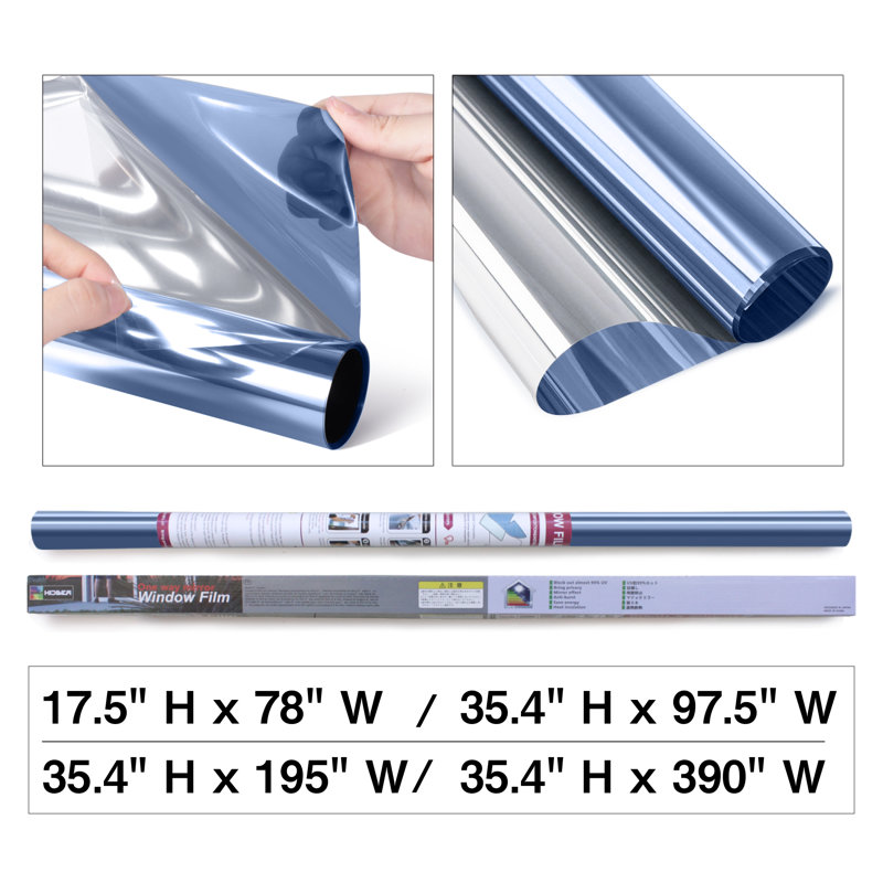 Décalcomanie statique pour fenêtre d'intimité non adhésive, H 35,4 po x l 97,5 po