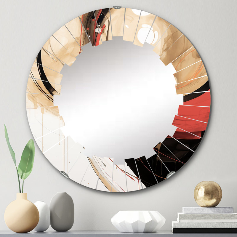 Avagrace - Miroir mural moderne rond, 24 po x 24 po