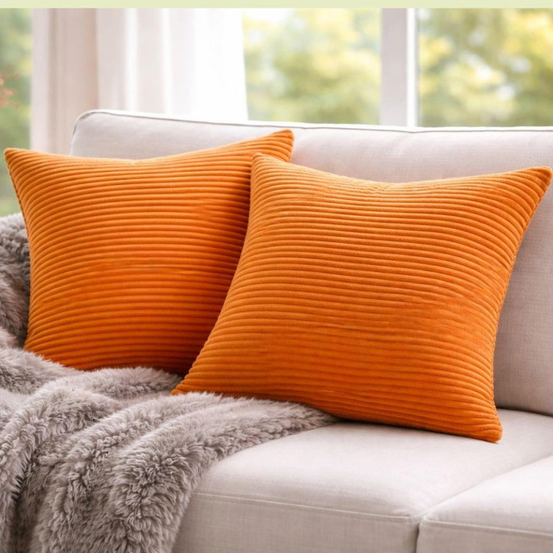 Pack Of 1 Corduroy Square Scatter Cushion Cover