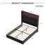 Lit luxueux en velours avec USB, rangement et veilleuse - noir moderne