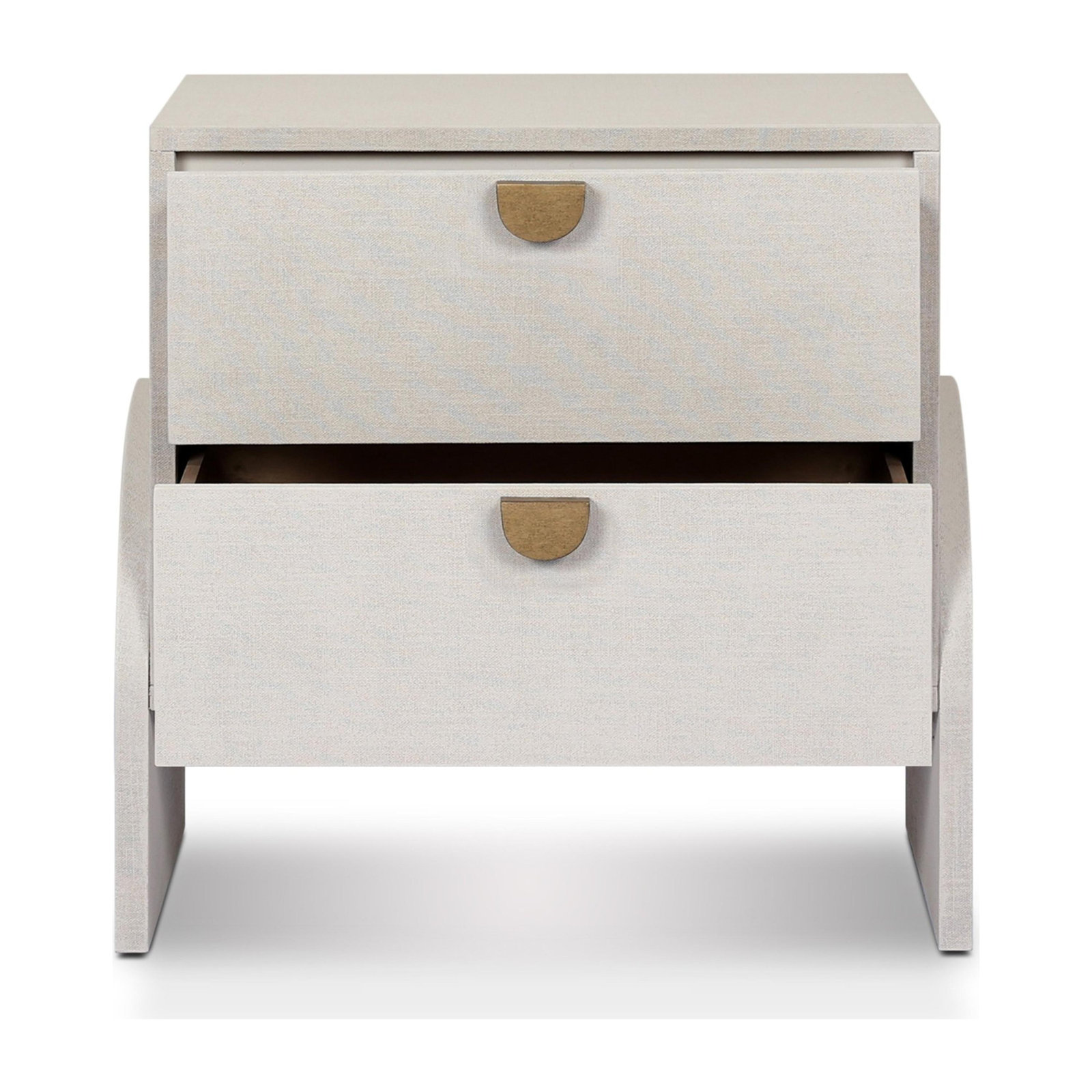 Cressida Nightstand-Ivory Painted Linen, Ivory Painted Linen
