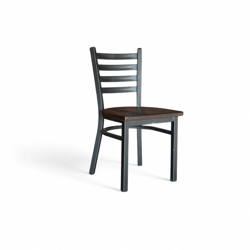 Legacy Ladder Back Chair Single, Dark Brown
