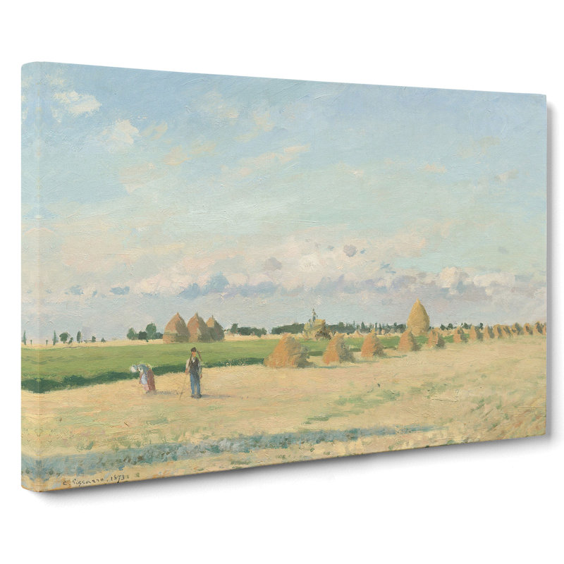 Landscape In France by Camille Pissarro - Wrapped Canvas Painting, 35cm H x 50cm W x 3cm D
