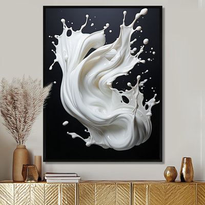 Liquid Art Black White - Liquid Ink Abstract Wall Art Decor