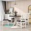 Ensemble de table de salle à manger 5 pièces avec chaises rembourrées pour petits espaces Avenly-1062387193