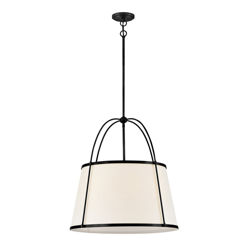 Hinkley Clarke Drum Two-Tone Chandelier Pendant, Black