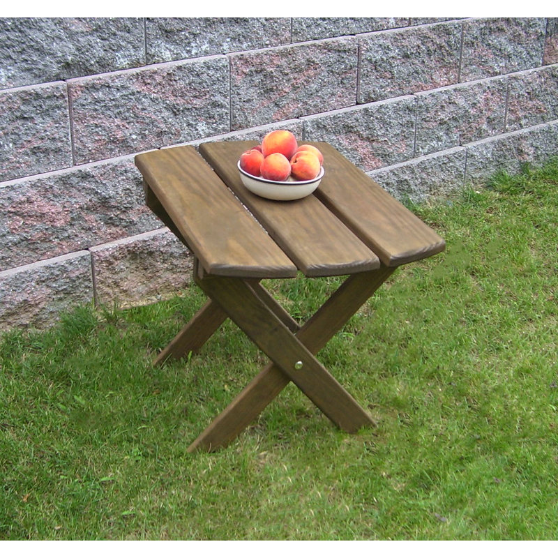 Table d'appoint pliante en bois Anika de H 24 po x l 18 po x P 16 po, Noyer