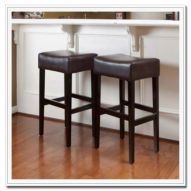 30" Backless Leather Counter Bar Stools
