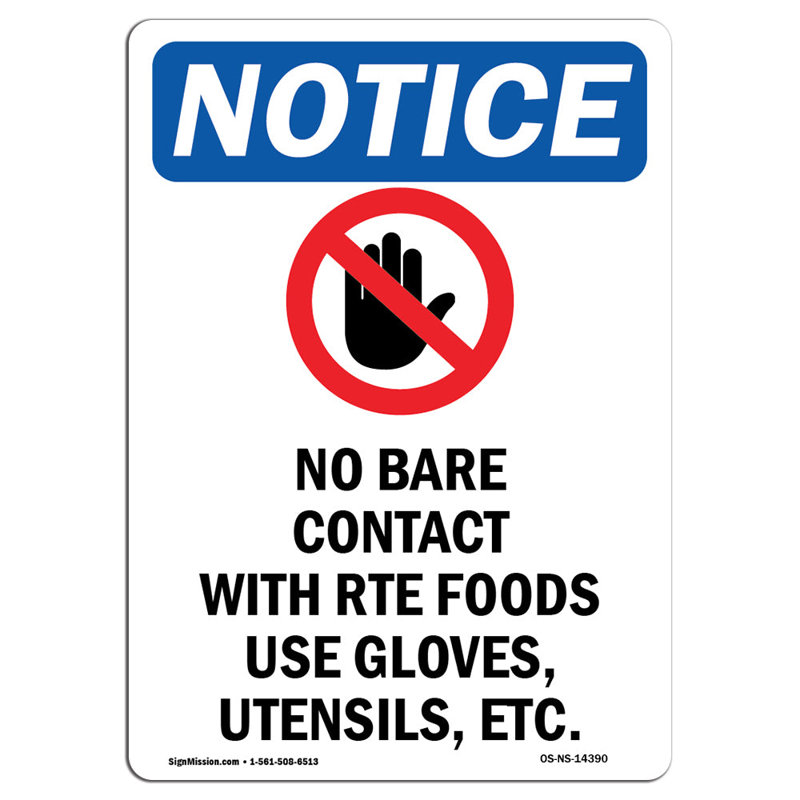 No Bare Contact Sign