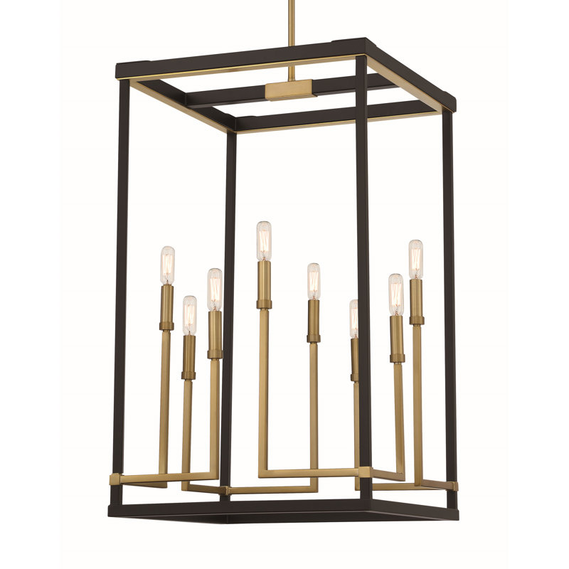 Everly Quinn Deolinda Coal And Soft Brass Pendant Light, 29.75" H x 18" D