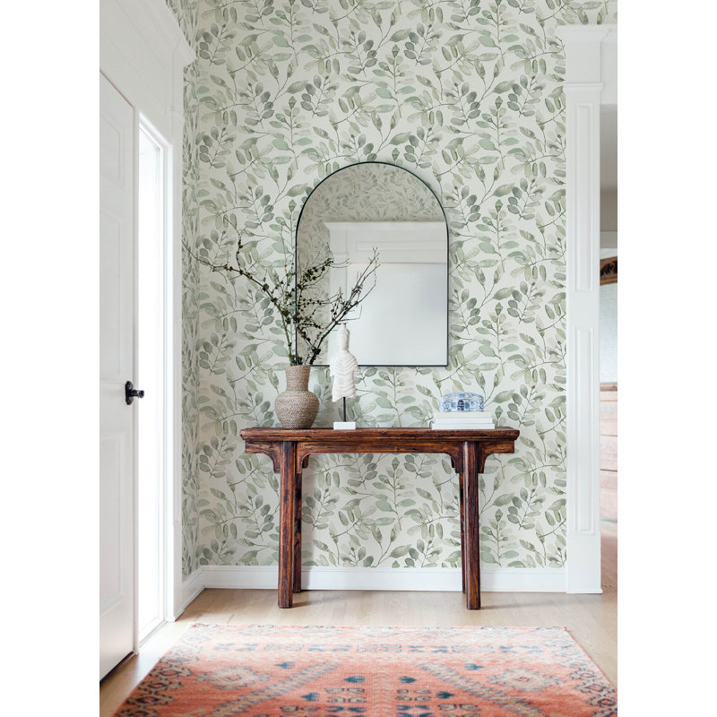 Papier peint feuilles vertes Pinnate, Vert