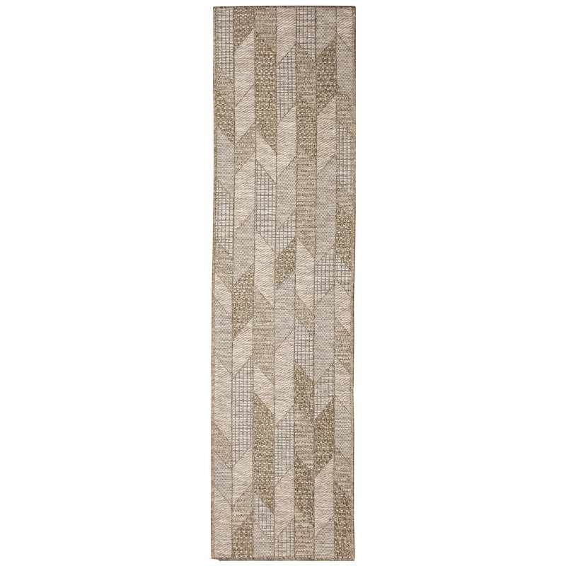 Geometric Indoor / Outdoor Rug, Runner 1'11" x 7'6"