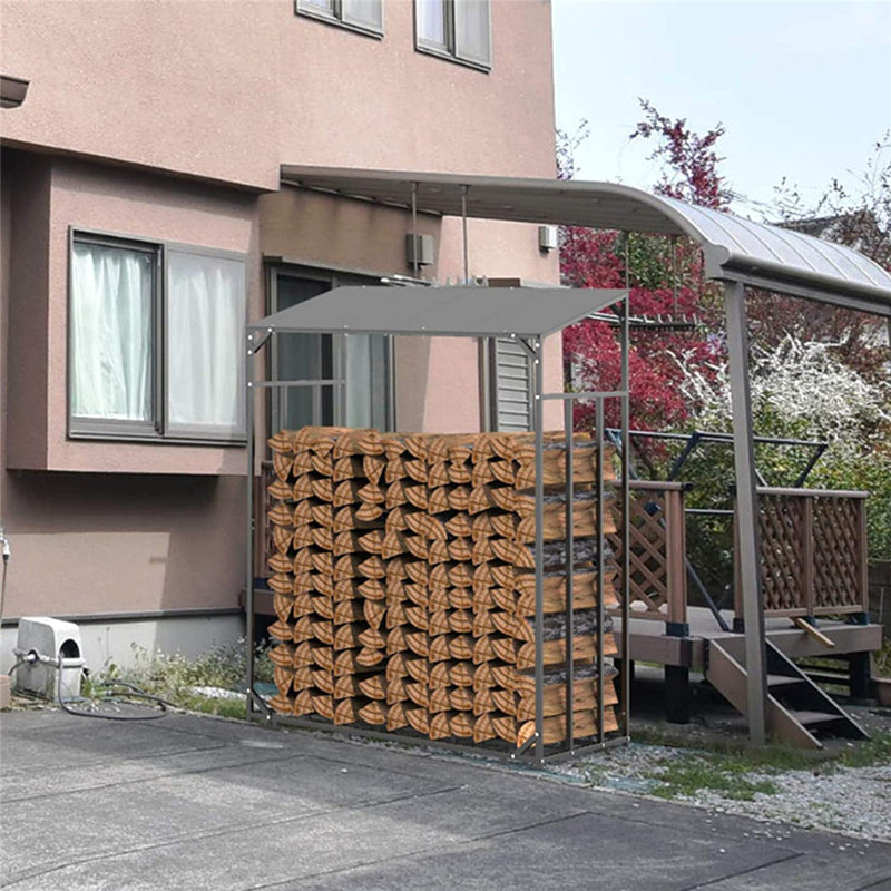 156.5cm W Metal Log Rack