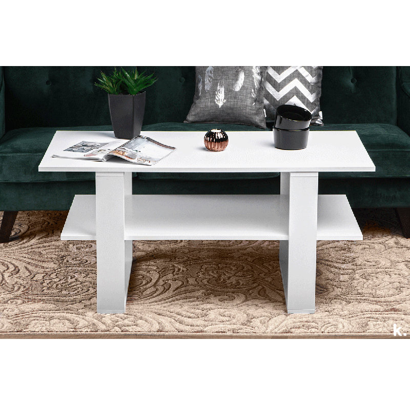 Messina Sled Coffee Table, White