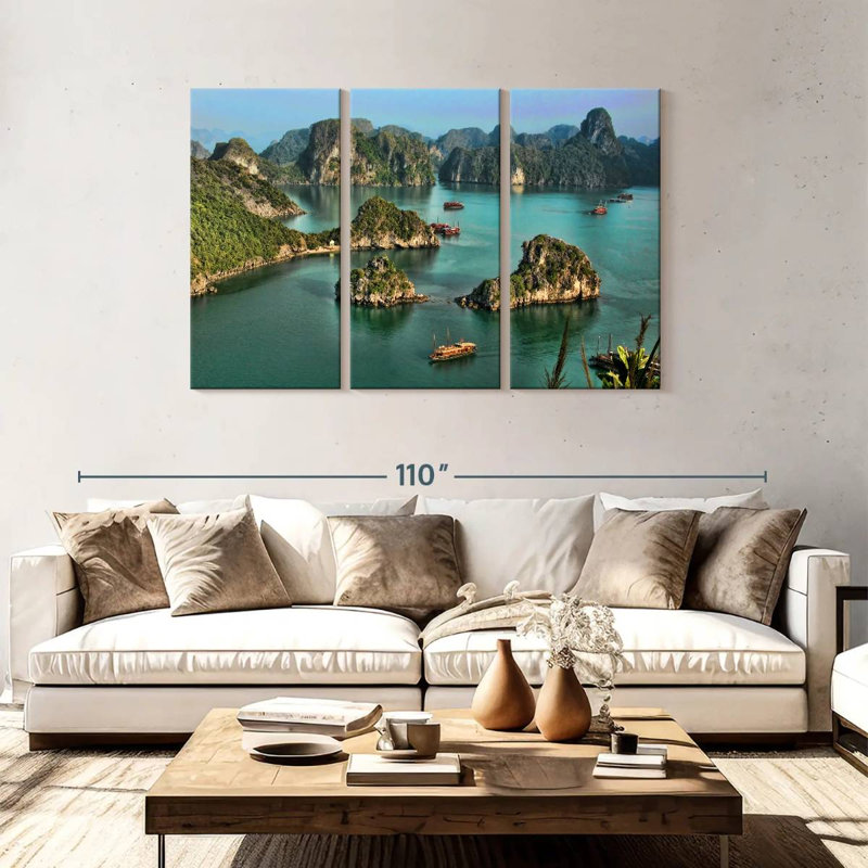 Gillard Ha Long Bay Cliffs, 48" H x 74" W