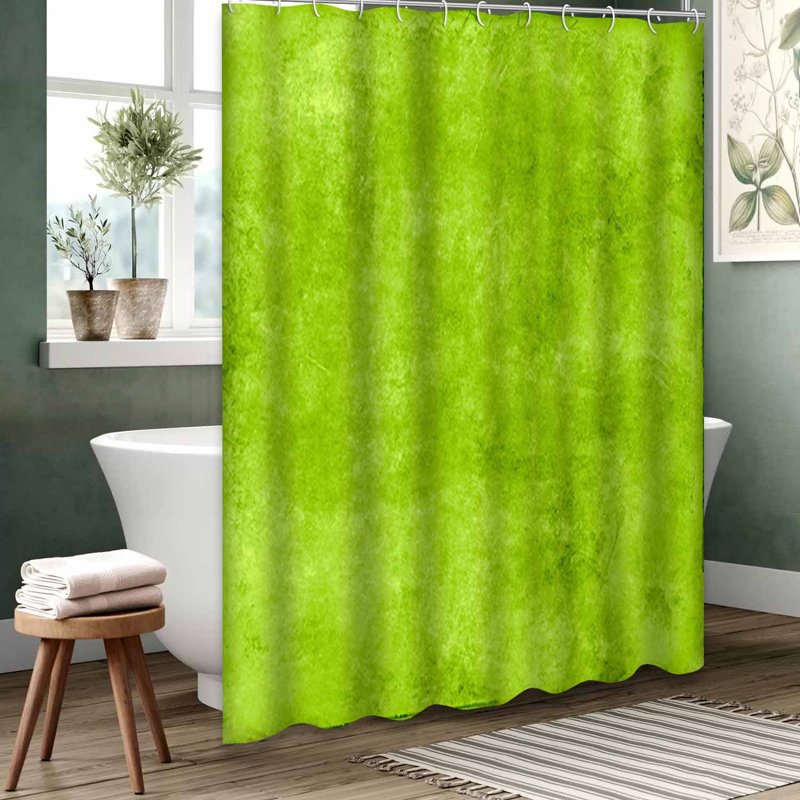 Rideau de douche vert imperméable, rideaux de douche pour la salle de bain avec 12 crochets, L 72 po x l 72 po