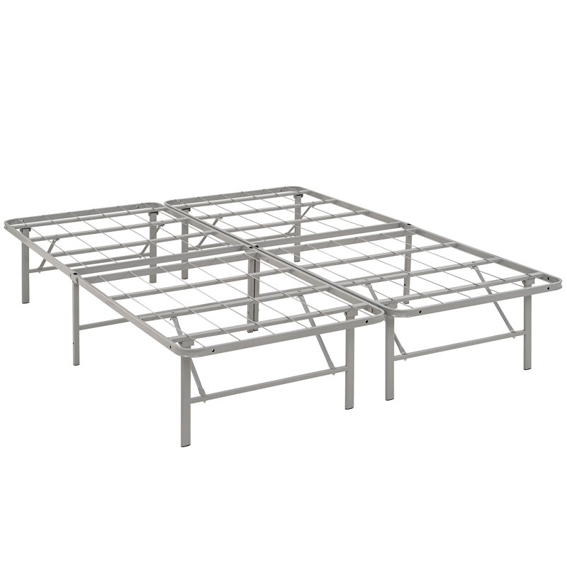 Modway Horizon Stainless Steel Bed Frame, Gray, Full