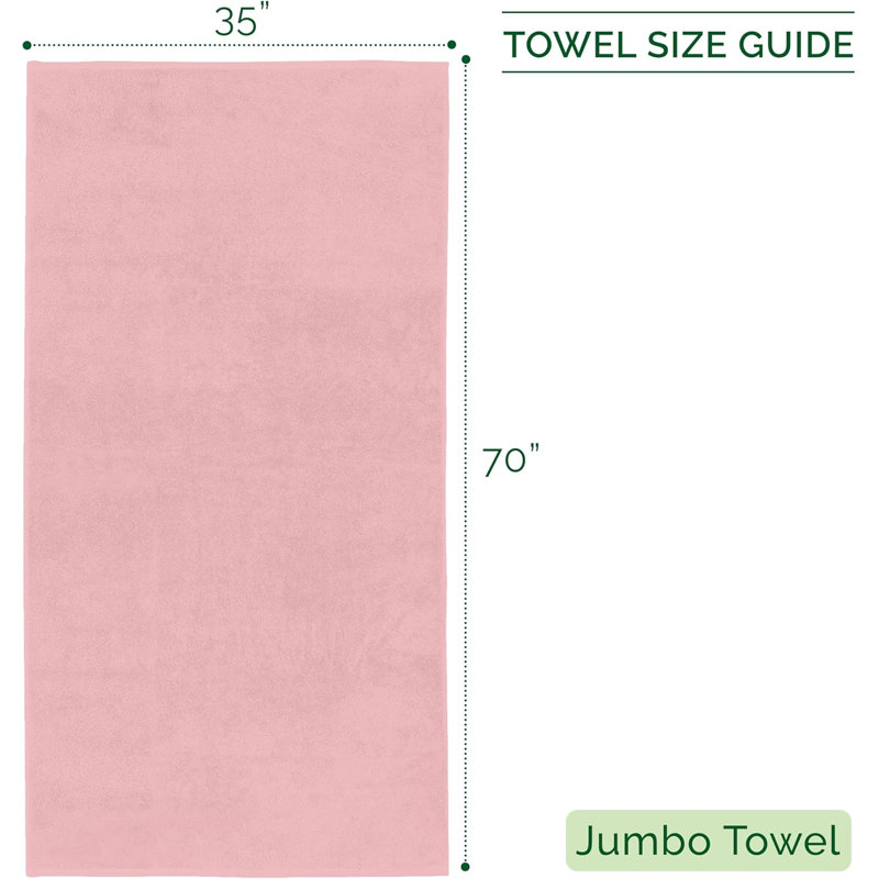 Elegant Comfort 100% Turkish Cotton 4 Lines Viscose Stripe Jumbo Bath Towel - Hotel Spa Quality Extra Large 35 X 70 Inch Bath Towel Soft