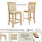 Upholstered Farmhouse Cross Back Dining Counter Stool - Set Of 2