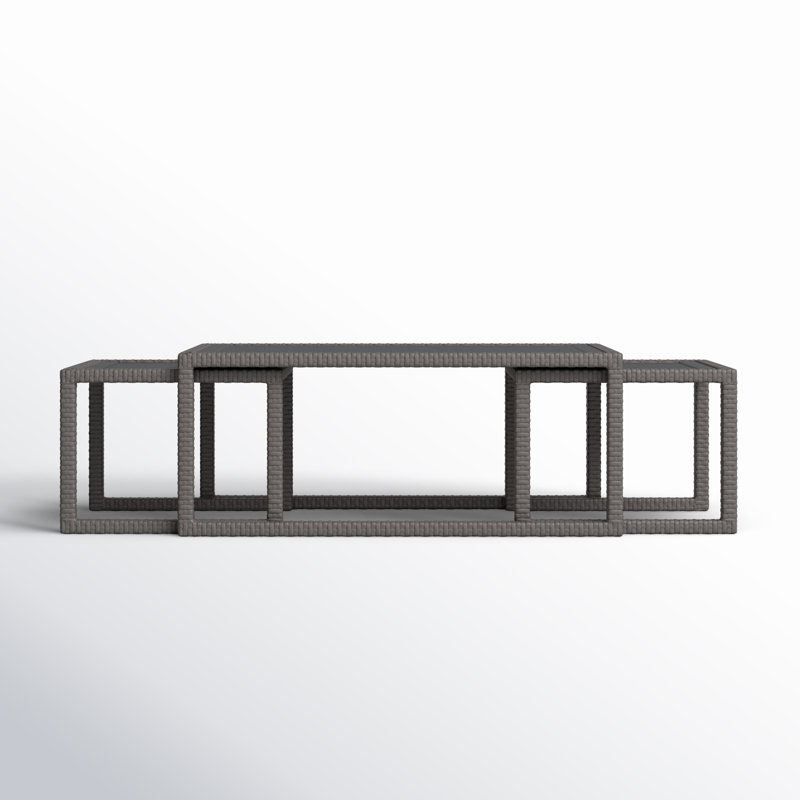 Monaco Set Of 3 Grey Nesting Tables
