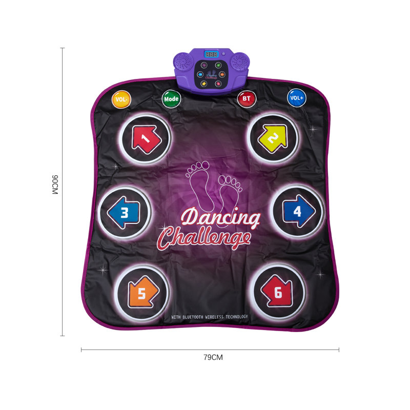 Fun Fusion Kids' Electronic Dance Mat with Lights & Bluetooth