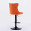 Ensemble de 2 tabourets pivotants en velours avec siège réglable-1196578084