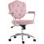 Mignon chaise de bureau à domicile, chaise de bureau d'ordinateur avec capitonnage à boutons, VaniChair pivotant-1035681994-1010820932