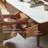 Modern solid wood rock plate coffee table-279103949
