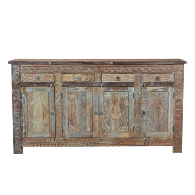 Buffet 4 tiroirs en bois d'acacia de 75 po de largeur Bollington