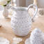 Jardins du Monde Ceramic Pitcher - Whitewash